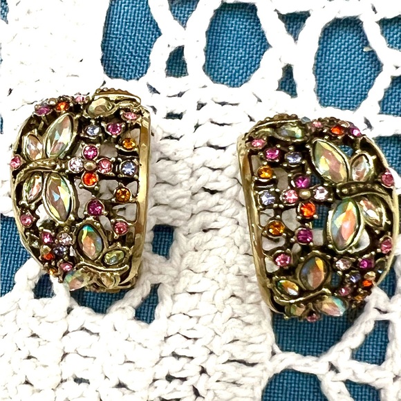 Heidi Daus 🆕 Fantasy In Flight dragonfly clip on earrings - Picture 5 of 7